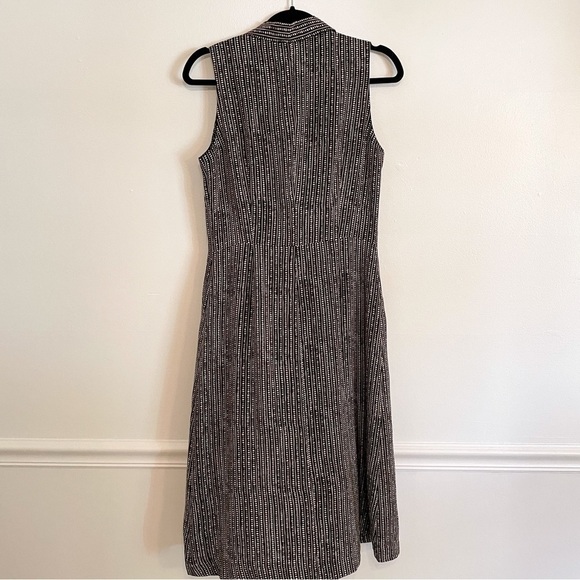 Yansi Fugel Vintage Minimalist Silk Print Midi Dress 6 - Picture 7 of 10